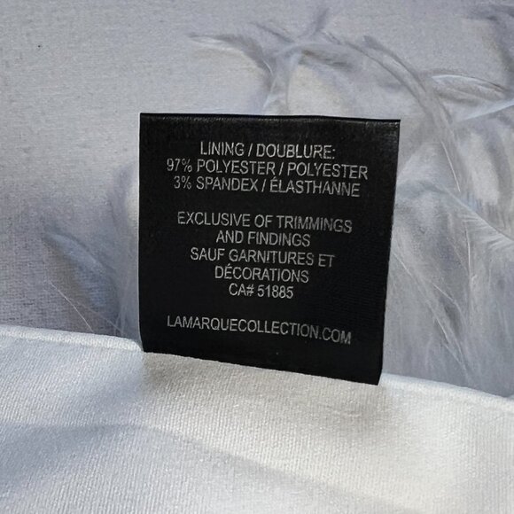 LAMARQUE‎ Feather Bustier Zaina White Cropped Strapless Top Size Large - Picture 6 of 9